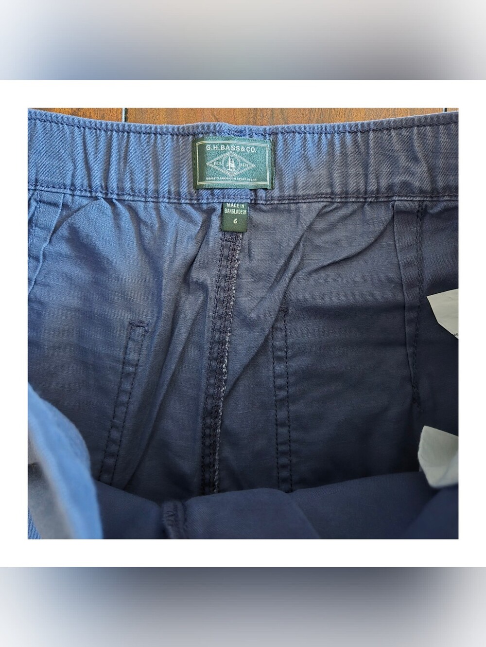 G.H. Bass & Co. Women's Chino Ankle Blue Pants Size 6 - Picture 9 of 11